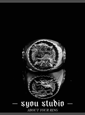 欧美款钛钢中性戒指现货