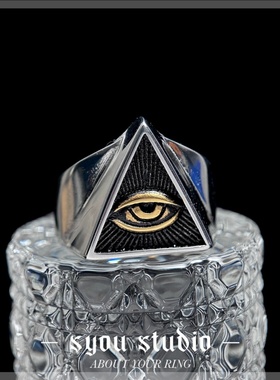 Syou暗黑钛钢哥特朋克男士指环