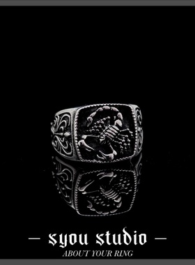 Syou复古哥特钛钢不掉色戒指