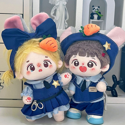 20厘米棉花娃娃衣服套装兔子警官