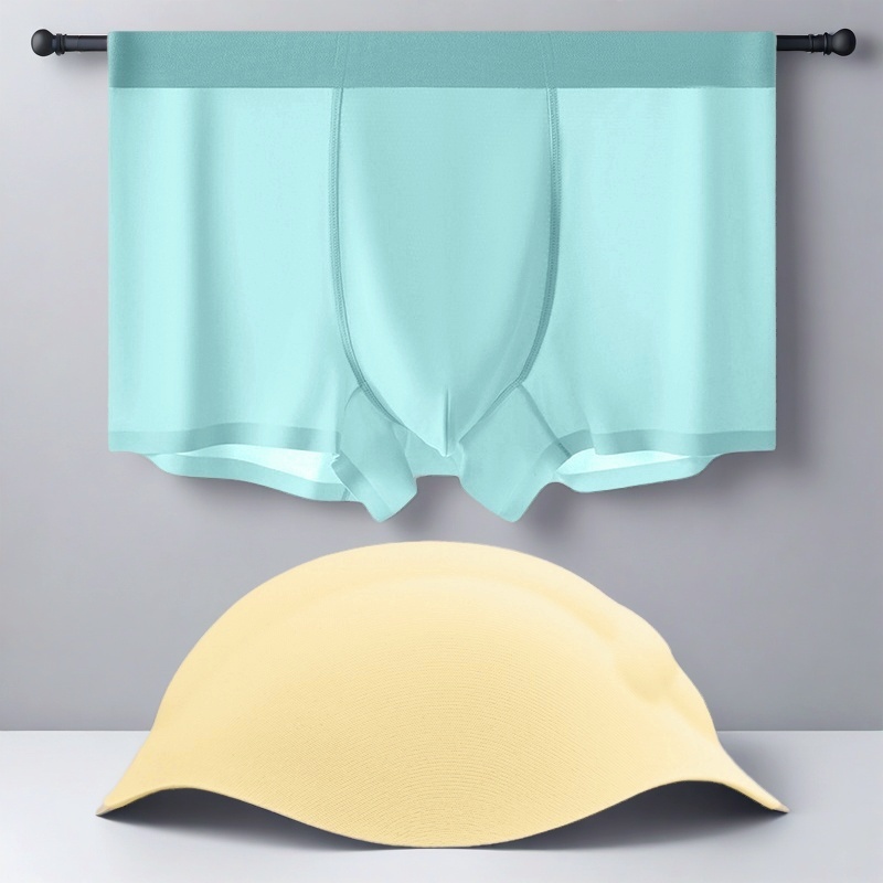 无痕内裤运动游泳饱满性感罩杯男