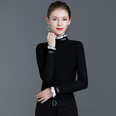 百搭毛衣女冬季 时尚 女秋冬加厚内搭外穿2026新款 荷叶边高领打底衫