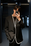 春季帅气百搭帅气休闲西装男韩版潮流无领西服外套XZ18-P105，男装西服，四季星座713