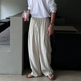 夏季清凉垂感轻薄速干休闲裤男韩版宽松阔腿防晒长裤KK157-P65，男装休闲裤，四季星座713