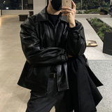 秋冬季帅气加厚皮衣韩版宽松皮夹克休闲ins皮外套FK817-P125，男装皮衣，四季星座713