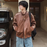春秋装帅气韩男士皮衣韩版宽松上衣机车皮夹克外套FK101-P85，男装皮衣，四季星座713