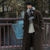 秋冬高级感帅气加厚毛呢大衣男韩版宽松ins风衣外套潮FK511-P135，男装毛呢大衣，四季星座713