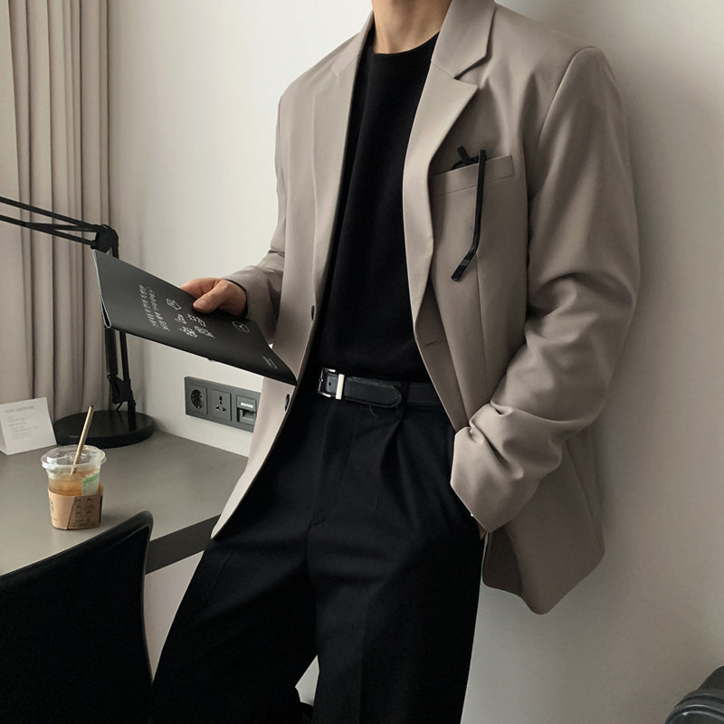 秋季ulzzang帅气男士西装韩版小西服休闲ins外套FC585-P105,男装西服套装,四季星座713