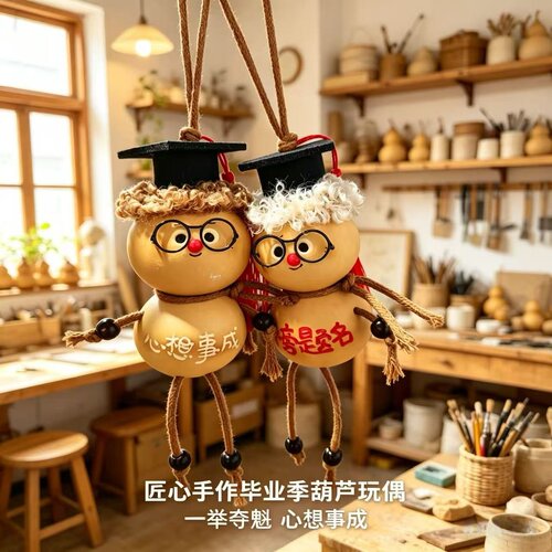 天然葫芦车载挂件手工定制