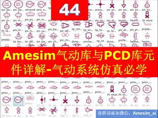 第44期 件精讲及气动系统仿真分析视频教程 Amesim气动库与PCD库元