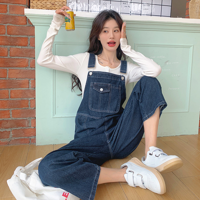 *新品【现货】2024夏季复古百搭水洗牛仔背带裤8811-P115-K178