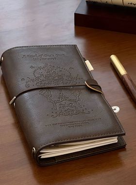 古董花园TN标准活页皮质复古随身旅行记事可拆卸便携高颜值手帐本