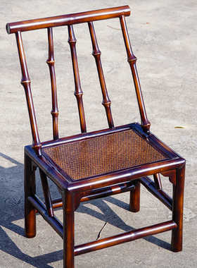 邱师傅竹木YZ002筇竹椅高货复古手工制作靠背椅手工竹椅小竹椅子