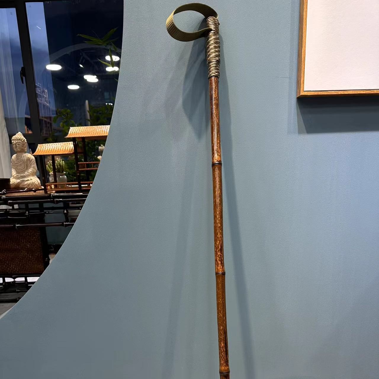 天然竹子拐杖紫竹登山杖竹棍拐杖