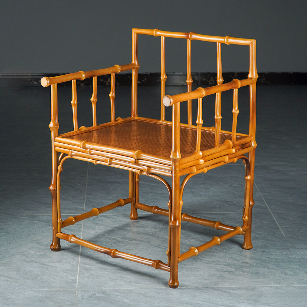 邱师傅竹木圈椅太师椅明式家具扶手椅休闲椅古典靠背椅茶室椅子