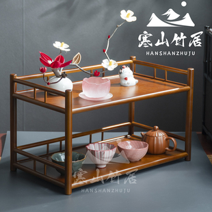 BGJ030手工特色茶褐色楠竹双层大号