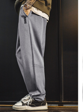 马登工装美式休闲Easypants灰色卫裤空气层直筒束脚运动裤子男秋