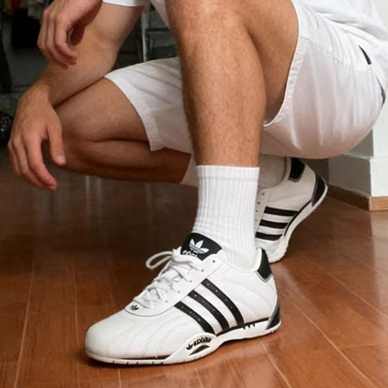 Adidas 三叶草 ADIRACER JENNIE同款 赛车鞋德训薄底板鞋 JH8732