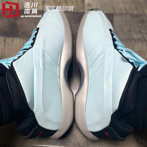 Adidas/阿迪达斯 三叶草 Crazy 1 浅蓝色 中帮运动篮球鞋 IG5896