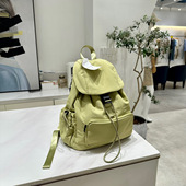 跨境马卡龙色卡扣旅行女包个性 背包小众百搭轻便双肩包 翻盖时尚