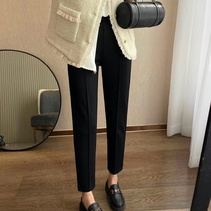 西装裤女夏小脚裤九分哈伦裤
