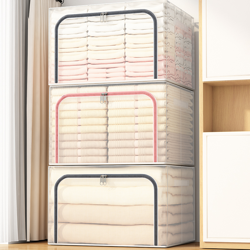 买一发四透明衣柜衣服收纳箱神器