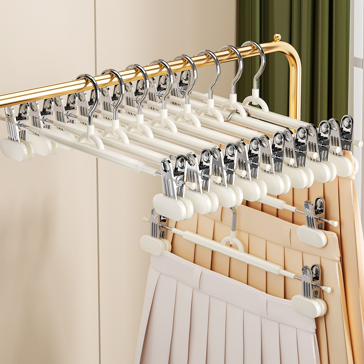 裤架夹子新款裤夹裤子专用衣架家用衣柜无痕防滑jk挂衣裙夹收纳夹,收纳整理,裤/裙架,淘宝优惠券,粉丝福利购,淘宝优惠卷
