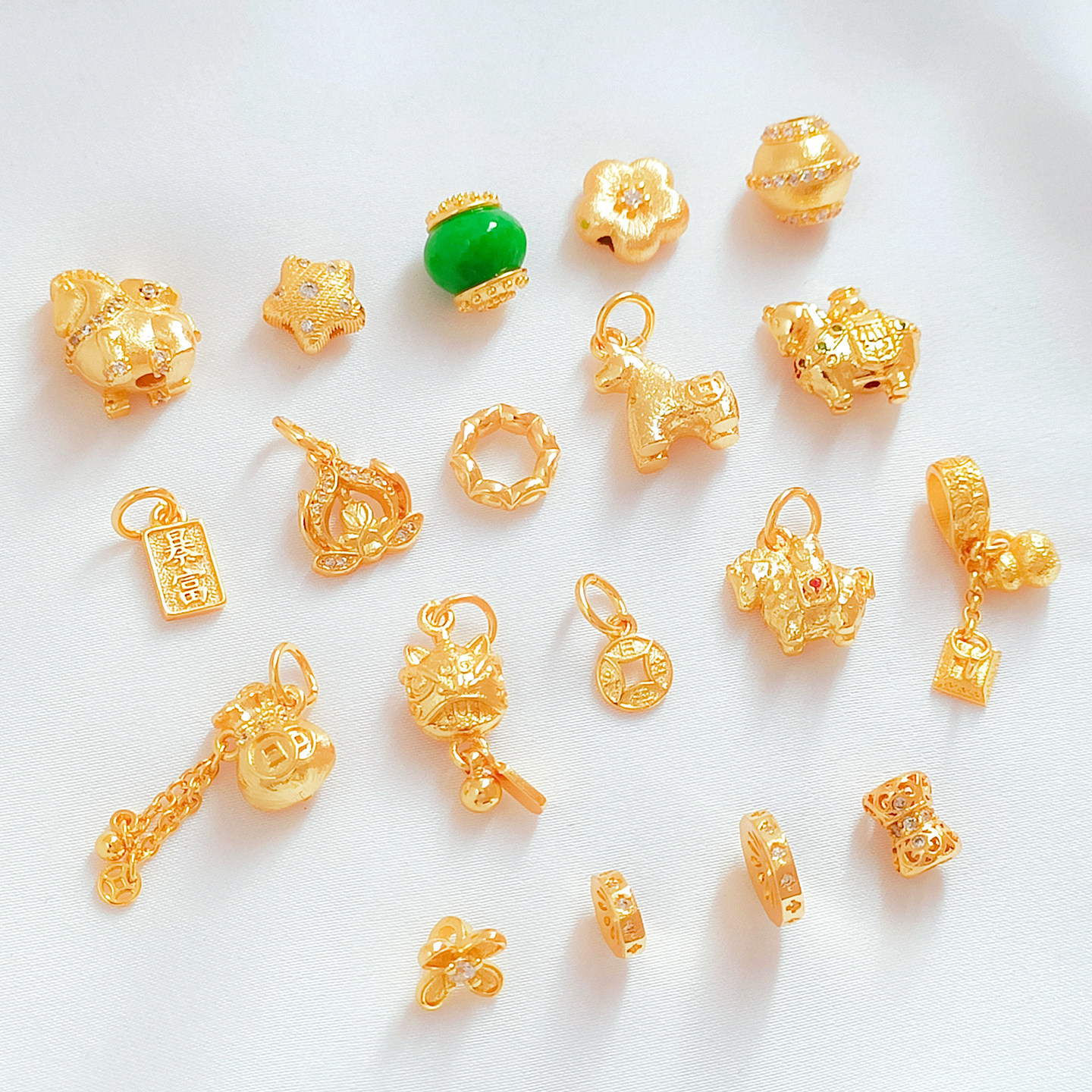 24k镀真金保色马上有钱莲藕隔片无相佛DIY手工串珠配件钱袋挂件,饰品/流行首饰/时尚饰品新,其他DIY饰品配件,淘宝优惠券,粉丝福利购,淘宝优惠卷