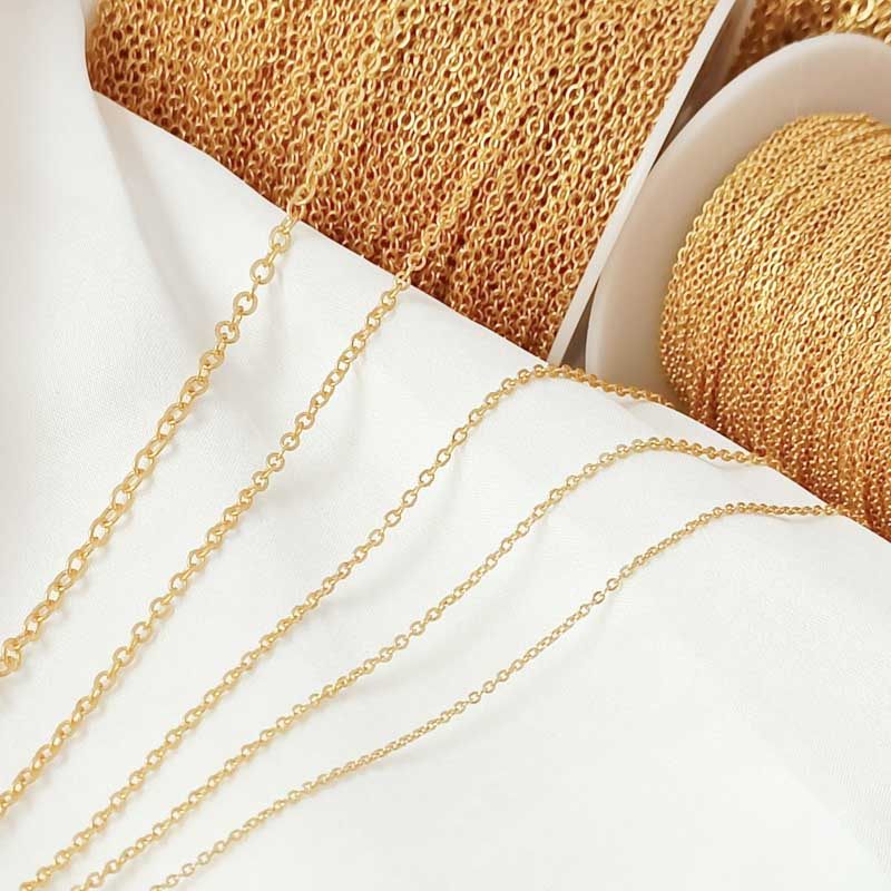 古法金保色扁0链半成品散链手链项链手工DIY首饰0字链锁骨链配件,饰品/流行首饰/时尚饰品新,链条,淘宝优惠券,粉丝福利购,淘宝优惠卷