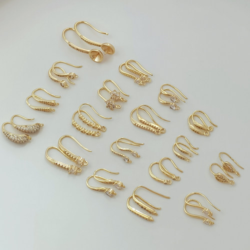 DIY保色手工饰品耳坠14K包金