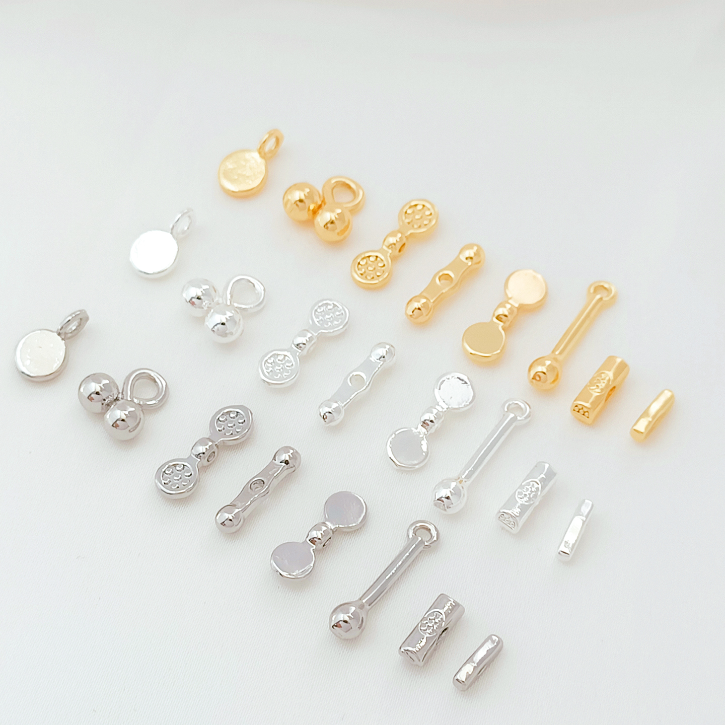 14K铜镀包金光面吊坠棒子隔珠