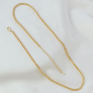 14K包金保色方形盒子成品项链龙虾扣3mm粗延长链48厘米锁骨颈链