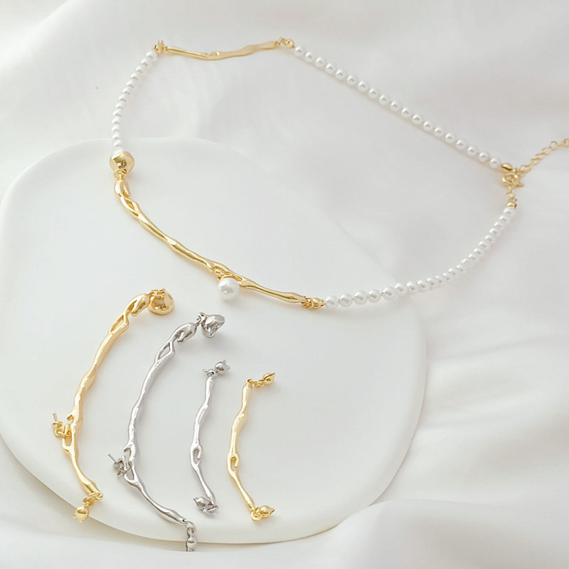 14K包金树枝连接棒异形双吊