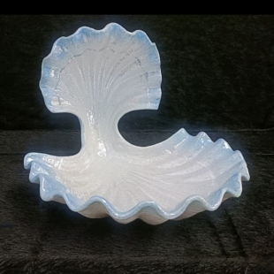 创意陶瓷高端海鲜姿造三文鱼特色餐具贝壳形刺身专用干冰摆拼盘子