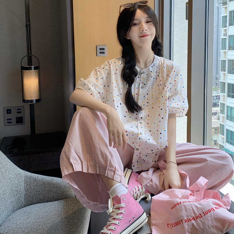 大码女装宽松遮肉减龄显瘦两件套