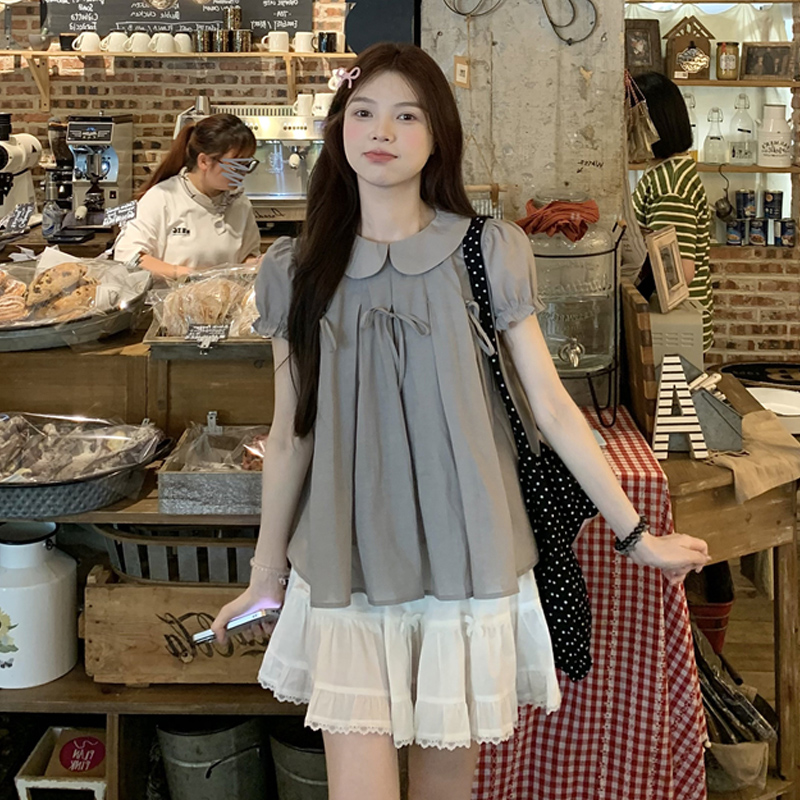 大码女装宽松遮肉减龄显瘦上衣夏