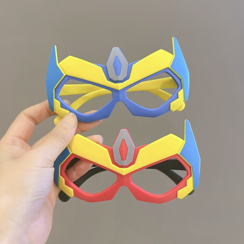 儿童眼镜框宝宝可爱卡通钢铁侠眼镜框架男女童个性装饰无镜片眼镜