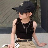 女童配饰饰品个性 儿童项链男孩潮装 饰高级感吊坠时尚 嘻哈街舞链子