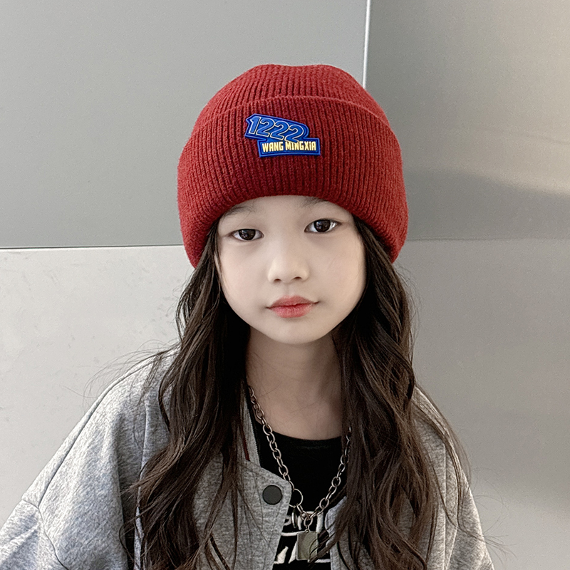 儿童毛线帽秋冬季男女童时尚针织包头帽冬天保暖滑雪帽出游登山帽