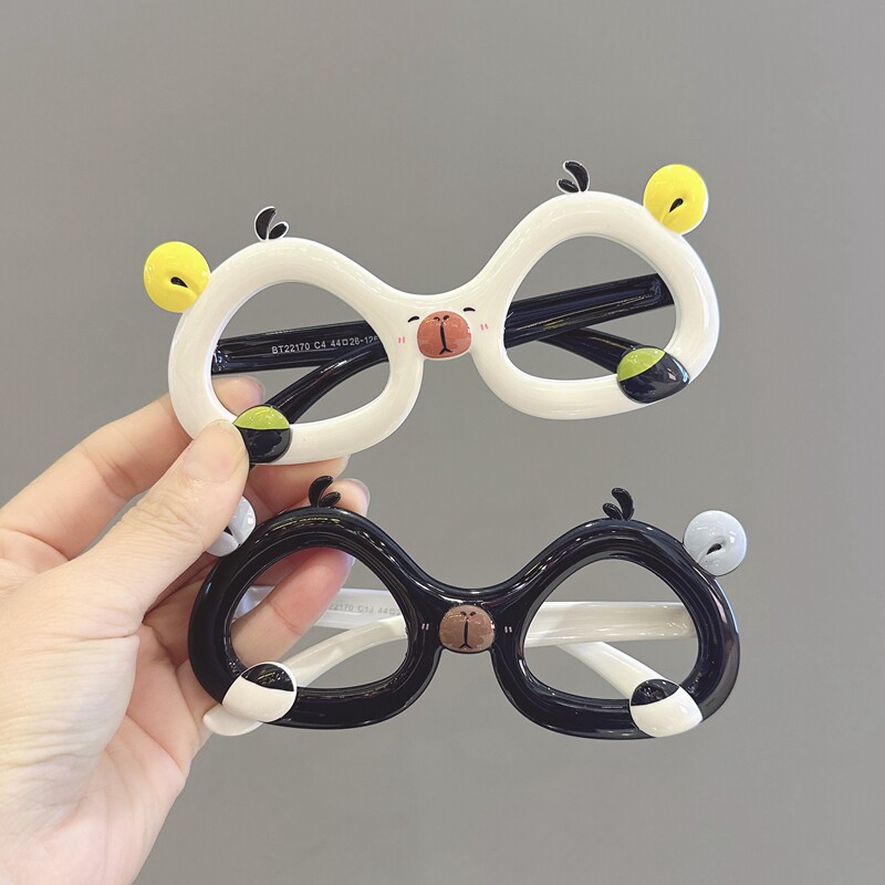 儿童眼镜框男女童可爱卡通硅胶软腿眼镜框架女宝宝个性无镜片眼镜