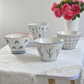 日式 陶瓷面碗斗笠碗手绘大碗家用陶瓷餐具拉面碗吃面条螺蛳粉专用