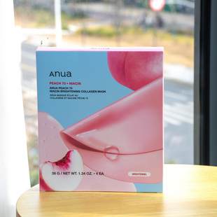 韩国ANUA70%桃子提取物 胶原蛋白凝胶面膜 2%烟酰胺提拉紧致