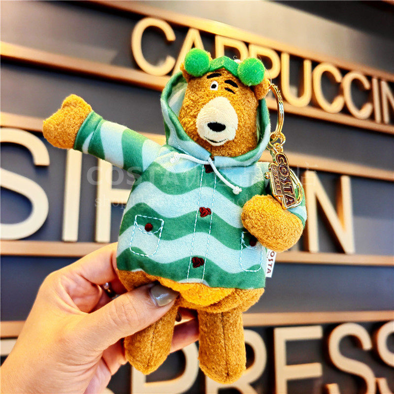 会员日限定costa跳舞熊耳机包挂件可爱卡通熊保护套玩偶配饰卡包