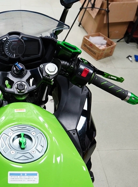 专用于川崎ninjia400手把堵头摩托车改装铝合金手把堵头车把塞