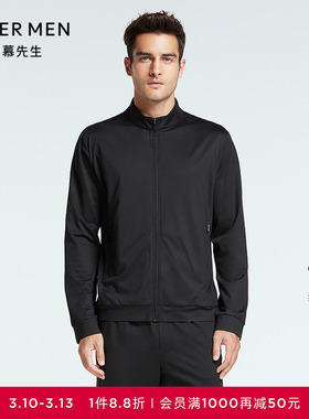 爱慕先生男装上衣简约时尚立领开衫外穿休闲外套NS81F791