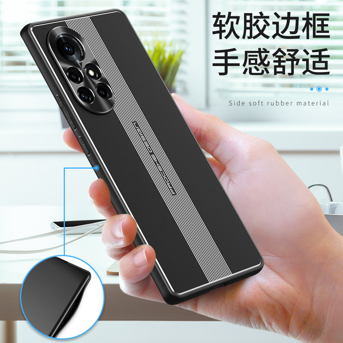 华为nova8手机壳防摔男ang-an00精孔镜头金属后盖nova8pro内置隐形