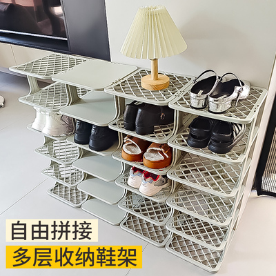 鞋架家用门口简易室内门后多层入门折叠小窄鞋子收纳神器宿舍鞋柜