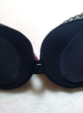 送魔术插片光面无痕黑色上推聚拢外贸出口欧单文胸80B80C85B85C