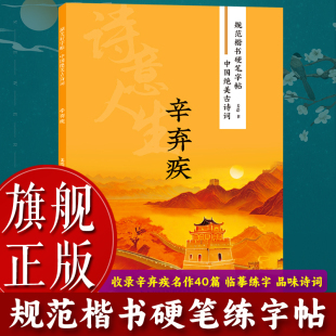 【旗舰正版】规范楷书硬笔字帖：辛弃疾 南宋文学家中国绝美古诗词 成人学生钢笔书法字帖技法楷书练字帖书法基础练习字帖读写书籍