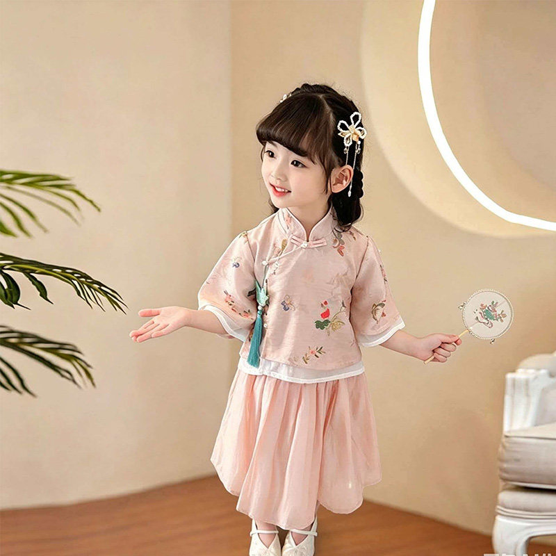 女童汉服古风超仙春夏儿童新中式连衣裙